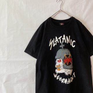 ミュージックティー(MUSIC TEE)のスレイヤー バンドTシャツ 両面プリント SLATANIC WEHRMACHT(Tシャツ/カットソー(半袖/袖なし))