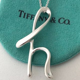 ティファニー(Tiffany & Co.)のTiffany ボリュームイニシャルh ロング チェーンネックレス美品希少(ネックレス)