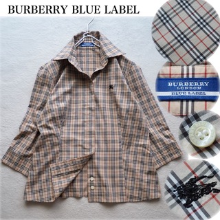 バーバリーブルーレーベル(BURBERRY BLUE LABEL)のBURBERRY BLUE LABEL ノバチェックシャツ ホースロゴ 40(シャツ/ブラウス(長袖/七分))