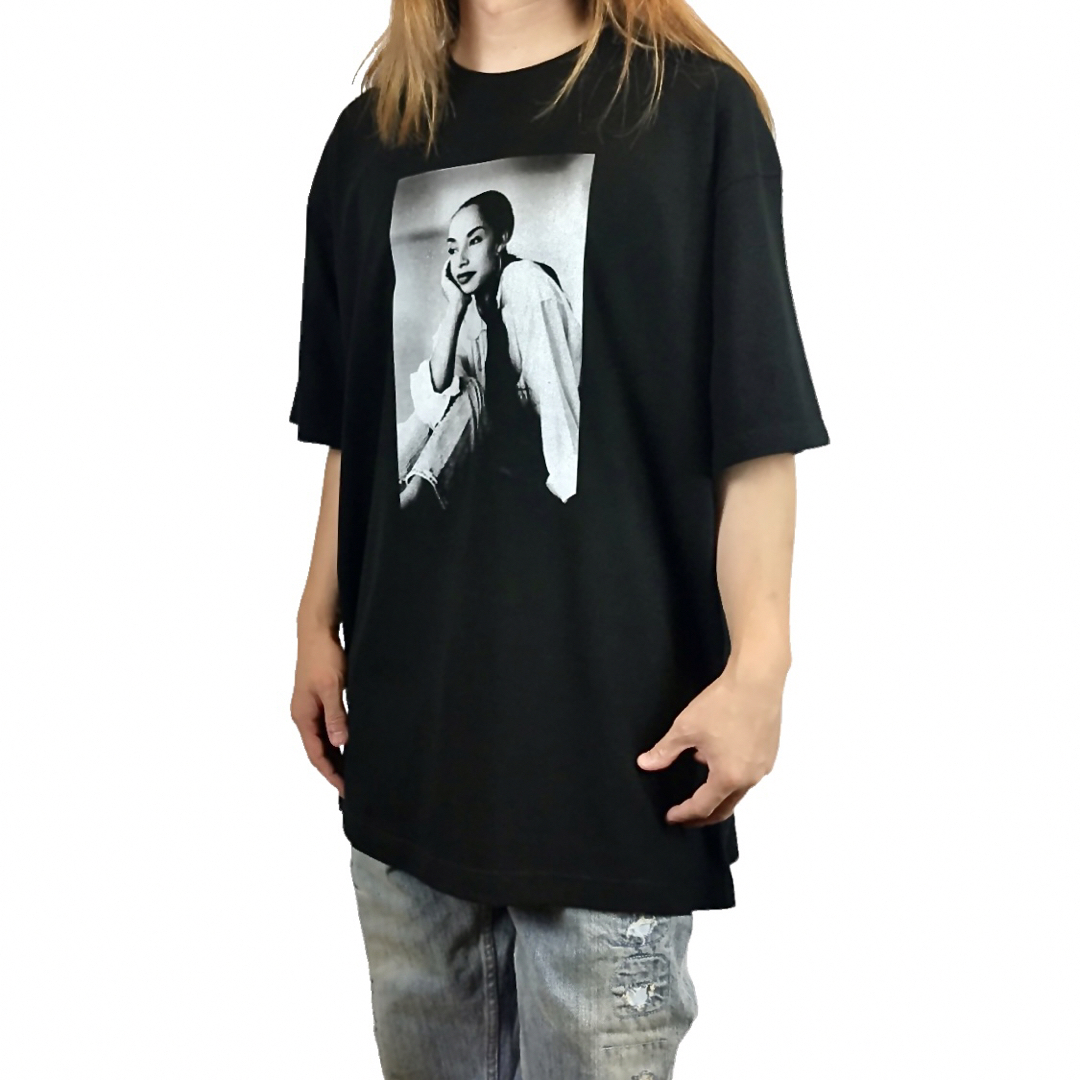 新品 シャーデー Sade アデュ フォト プリント 黒 Tシャツ