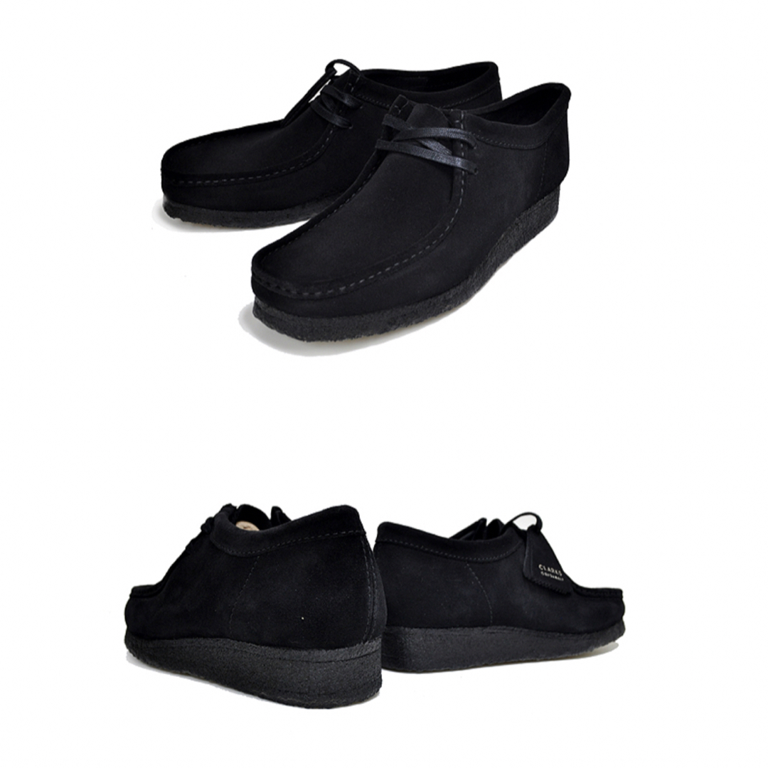 UK8 26cm clarks wallabee black suede