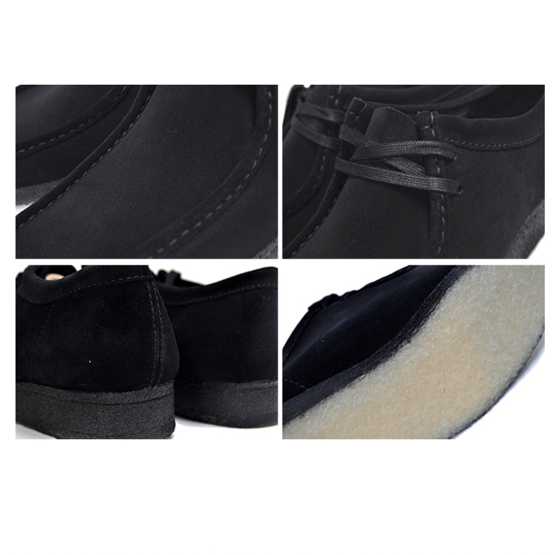 Clarks(クラークス)の【新品未使用】CLARKS WALLABEE BLACK SUEDE 26cm メンズの靴/シューズ(ブーツ)の商品写真