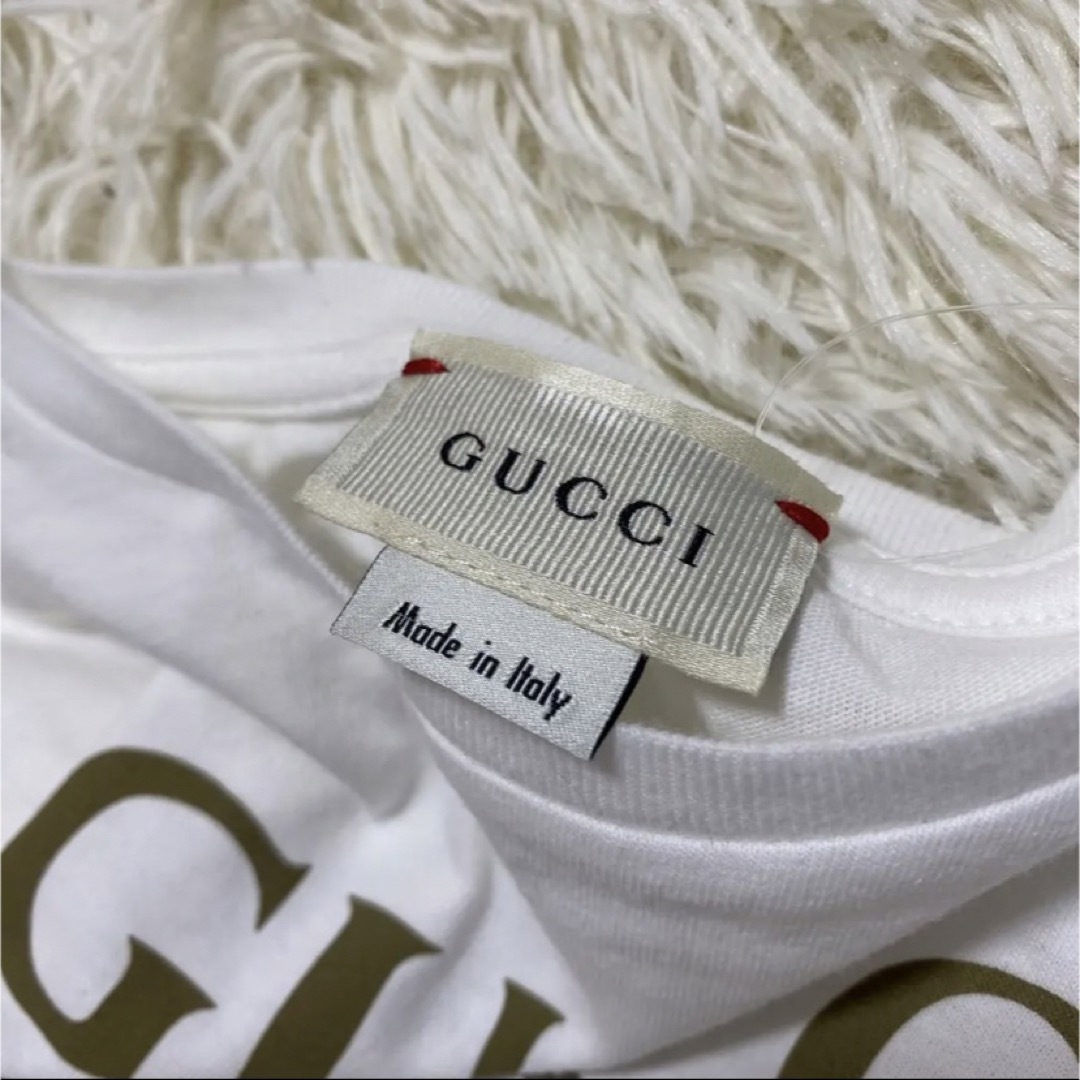 美品 希少 グッチ GUCCI Tシャツ 半袖 キッズ ビッグロゴ 503628-