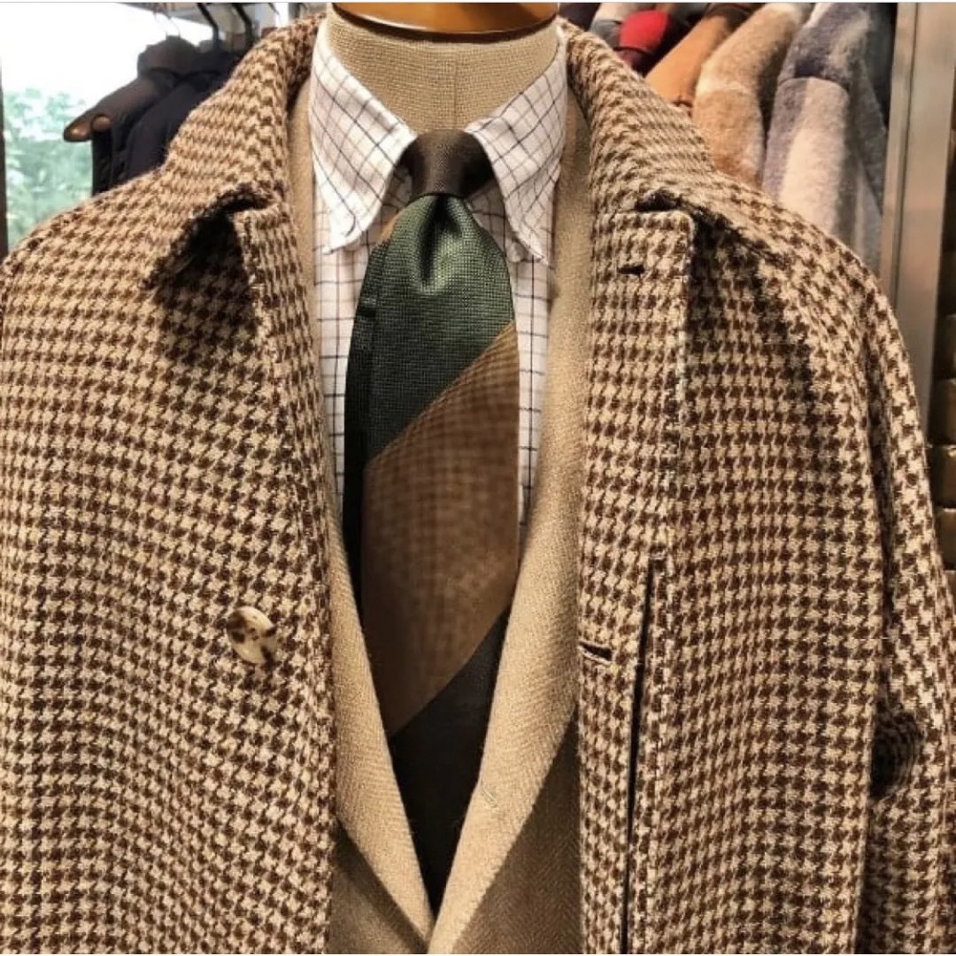 BEAMS F(ビームスエフ)のBEAMS F / HARRIS TWEED シングル ラグランスリーブ コート メンズのジャケット/アウター(ステンカラーコート)の商品写真