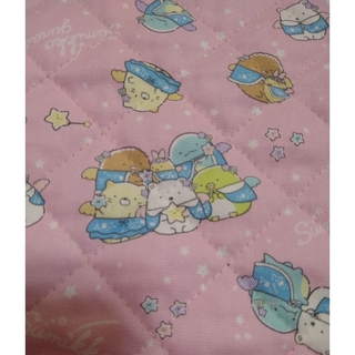 すみっコぐらし☆お星さま☆オックスキルティング(ピンク)　長さ約41センチ　巾約(生地/糸)
