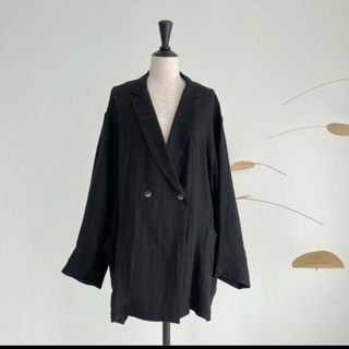 SOFTY LINEN JACKET/BLACK明日まで価格の通販 by ccchie｜ラクマ