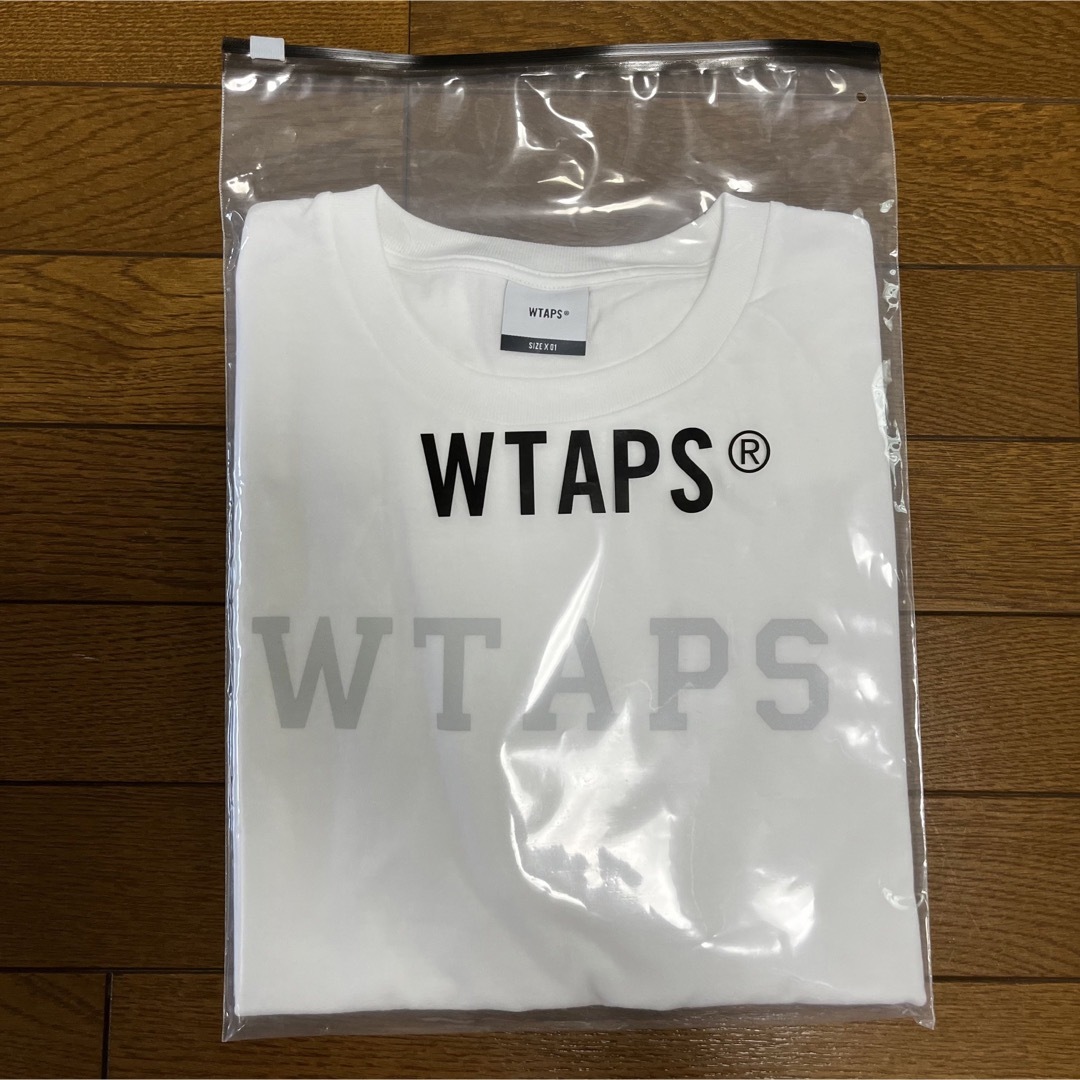 白S WTAPS COLLEGE SS COTTON Tee Tシャツ