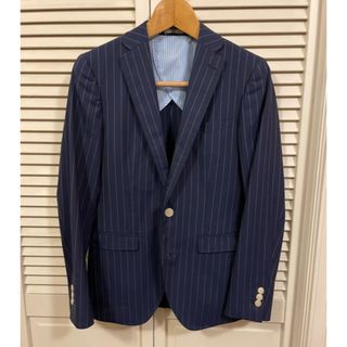 THE SUIT COMPANY - スーツセレクト  ネイビーストライプスーツジャケット　春夏用