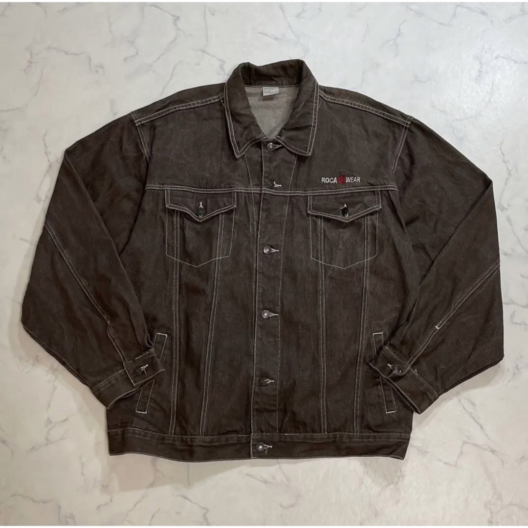 90s ROCAWEAR ロカウェア デニムジャケット ストリート 古着