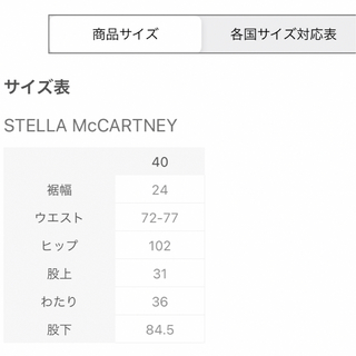 新品 STELLA MCCARTNEY 白×ブルー ストライプパンツ