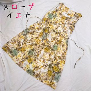 スローブイエナ(SLOBE IENA)のSLOBE IENA ワンピース ノースリーブ 花柄(ひざ丈ワンピース)