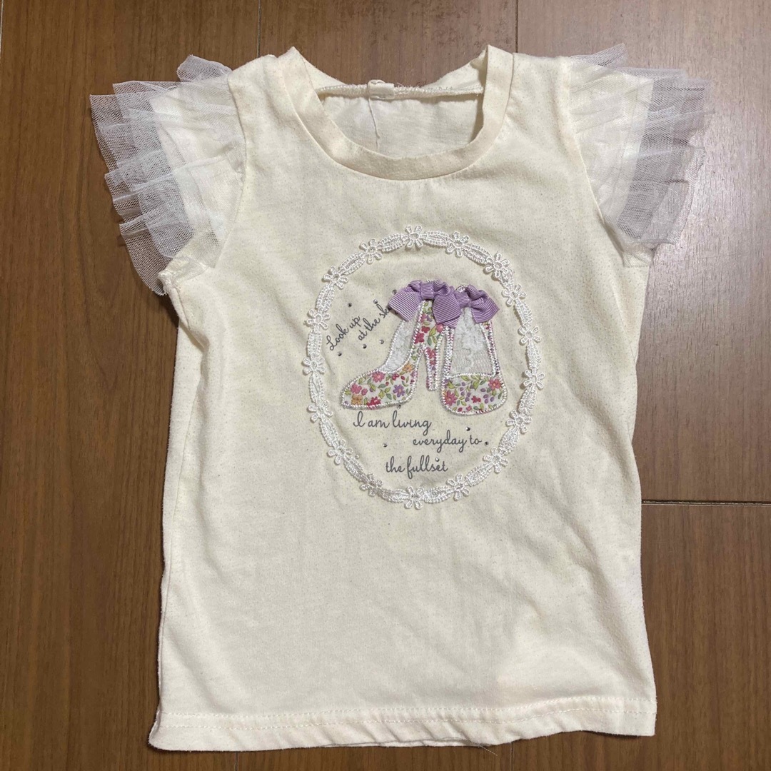 半袖　トップス　100 2着 キッズ/ベビー/マタニティのキッズ服女の子用(90cm~)(Tシャツ/カットソー)の商品写真