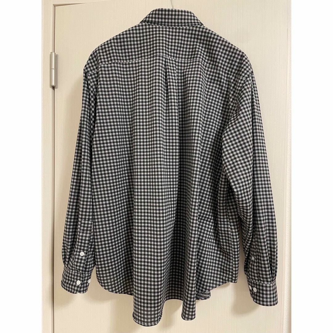 Gingham check Dress Jersey Shirt[BLACK] 1