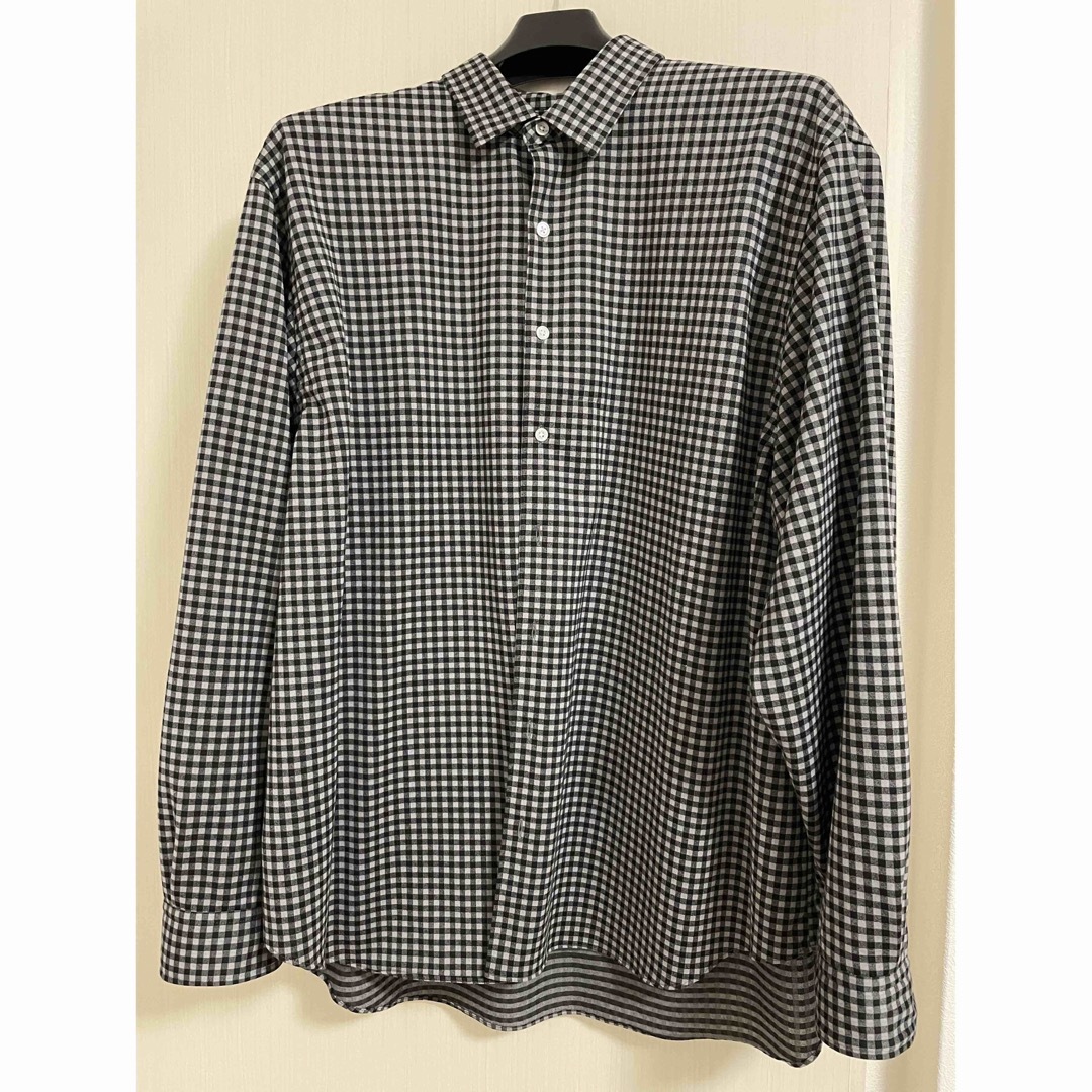 Gingham check Dress Jersey Shirt[BLACK]