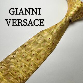 ジャンニヴェルサーチ(Gianni Versace)のヴェルサーチ GIANNI VERSACE ネクタイ イエロー ドット 黄(ネクタイ)