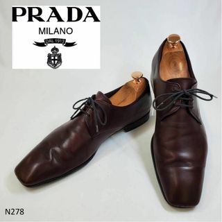 プラダ(PRADA)のN278　PRADA　プラダ　ビジネスシューズ　ダークブラウン　6 1/2(ドレス/ビジネス)