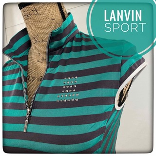 ランバン(LANVIN)のLANVIN SPORT  レディスゴルフ　ノースリーブ　ボーダー　シャツ(ウエア)