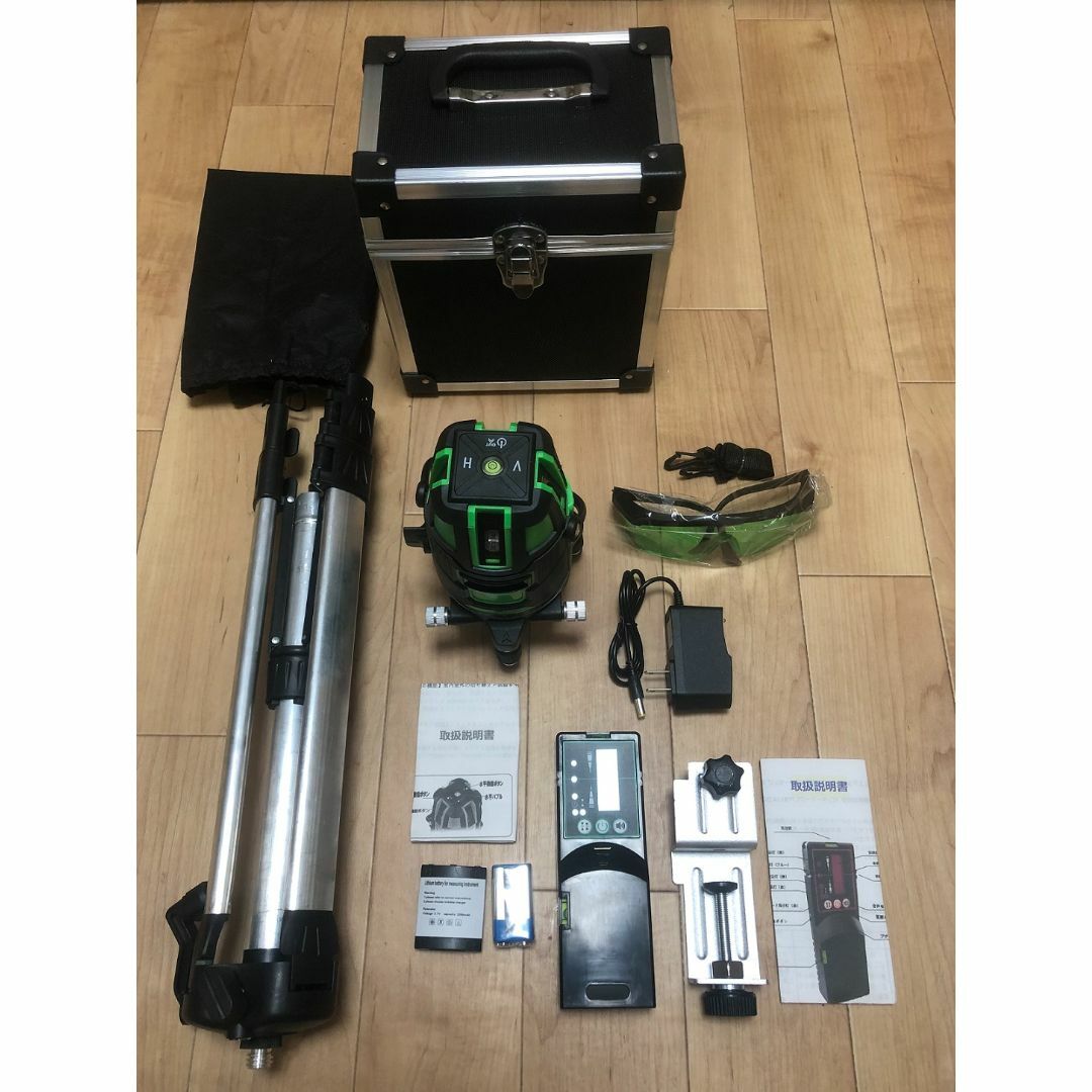 5ライン6点グリーンレーザー墨出し器水準器/墨出し機/水平器/受光器と ...