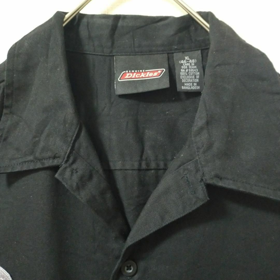 Dickies(ディッキーズ)のディッキーズ Dickies 半袖シャツ 黒 刺繍ワッペン 胸ポケット付き XL メンズのトップス(シャツ)の商品写真