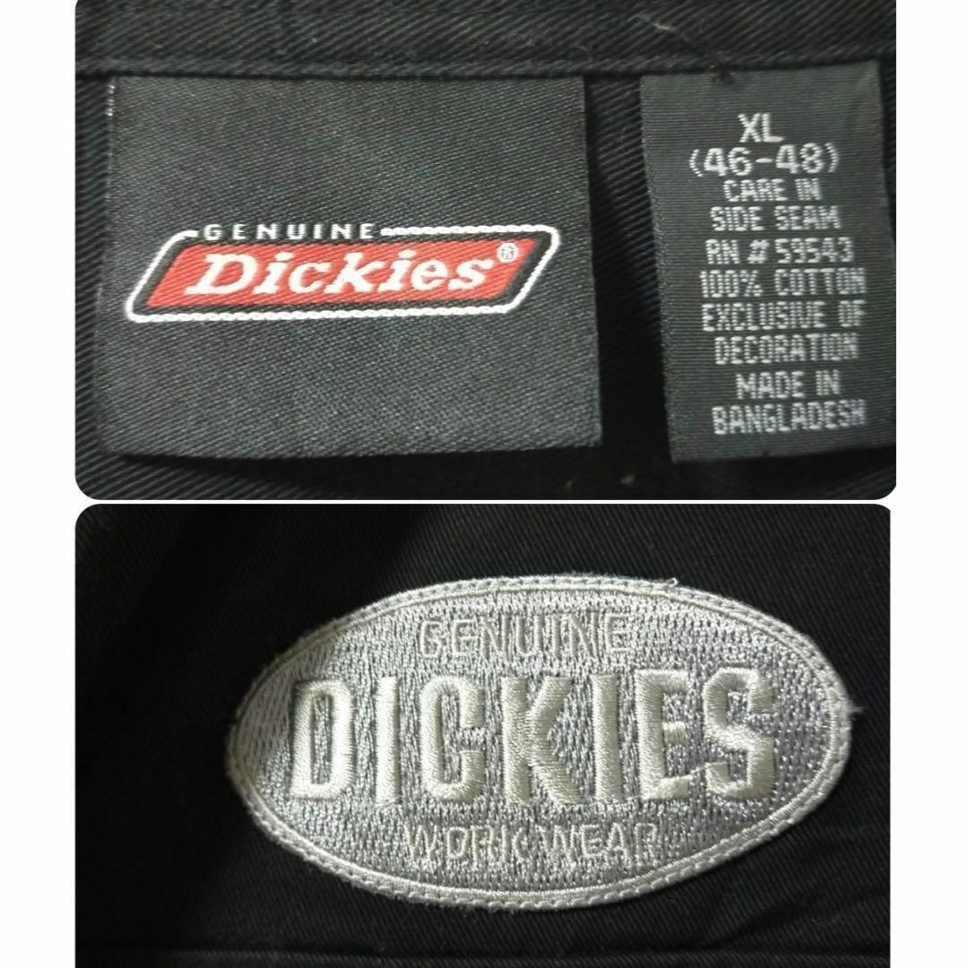 Dickies(ディッキーズ)のディッキーズ Dickies 半袖シャツ 黒 刺繍ワッペン 胸ポケット付き XL メンズのトップス(シャツ)の商品写真
