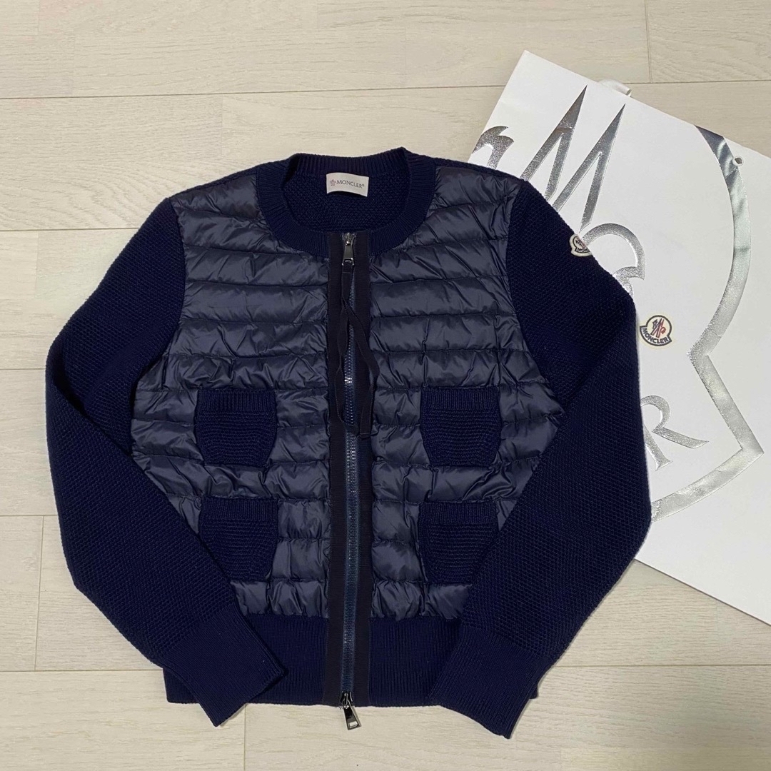 MONCLER ダウンニット レディースカーディガン xs - カーディガン