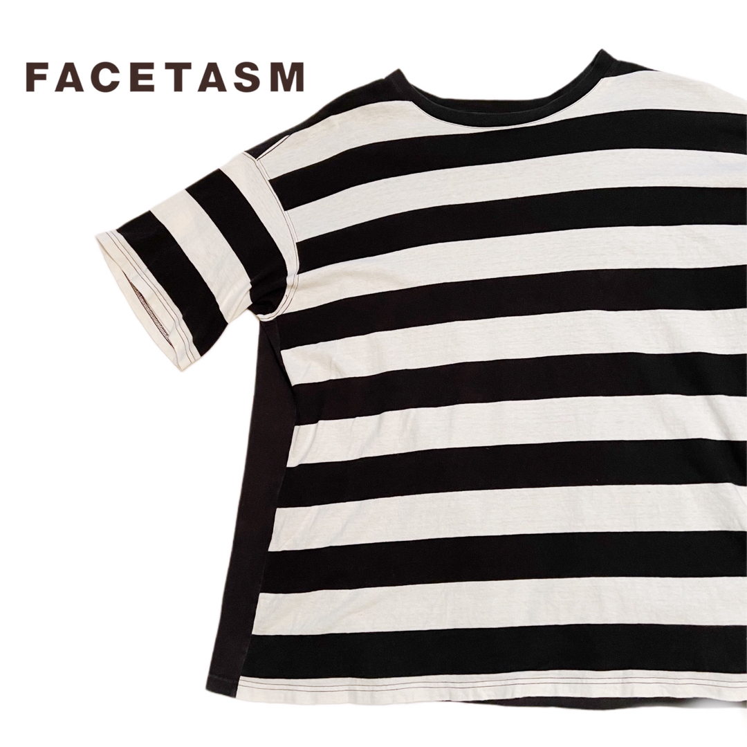 ★FACETASM ファセッタズム ボーダー オーバーサイズ デザインTシャツ | フリマアプリ ラクマ