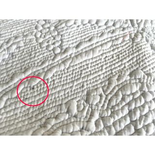 希少】19世紀 ホワイトブティ 総手仕事 白コットン キルト 1800年代