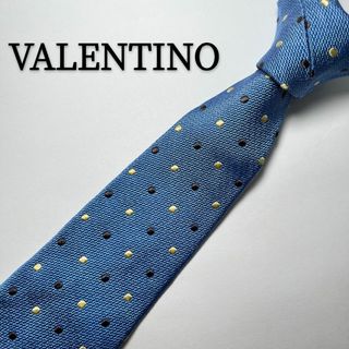 ヴァレンティノ(VALENTINO)のバレンティノ VALENTINO ネクタイ シルク ブルー ドット 爽やか 青(ネクタイ)