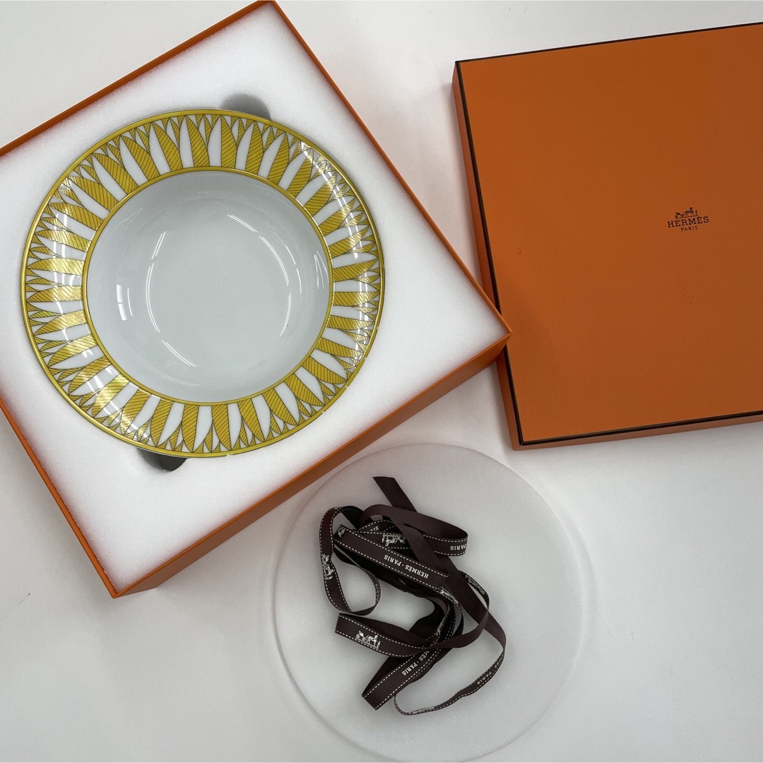エルメス 【HERMES】 ソレイユ ドゥ パスタプレート スープ