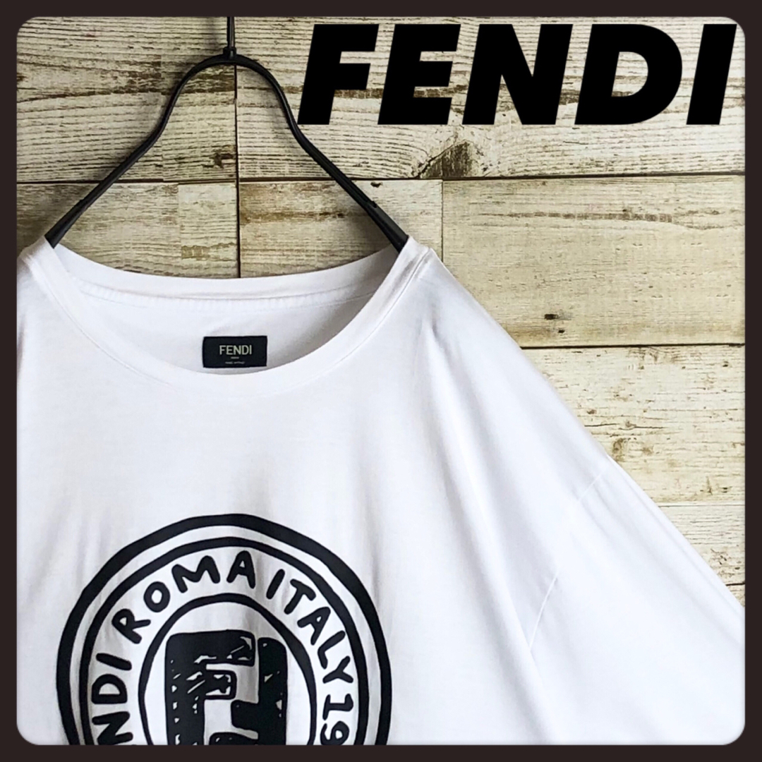 FENDI フェンディ コラボ ビックサークルロゴ入り tシャツ 美品
