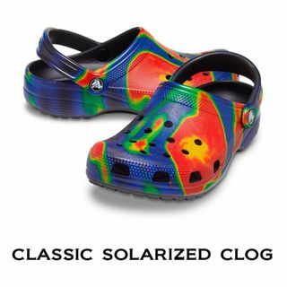 クロックス(crocs)の23cm クロックス クラシック ソーラライズド クロッグ ブラック×ネイビー(サンダル)