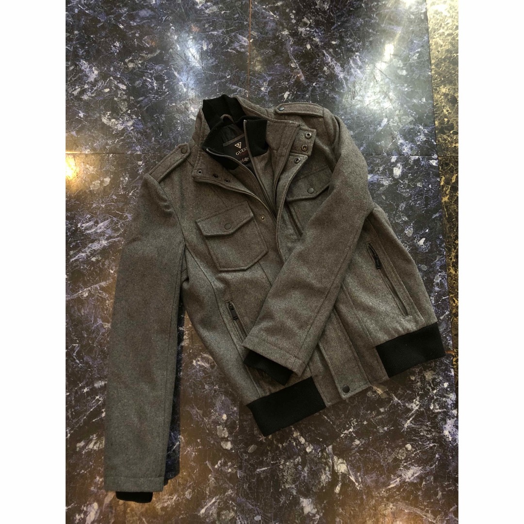 GUESS - ゲス GUESS アウター コート グレー ジャケット メンズ