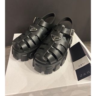 プラダ(PRADA)の新品⭐︎PRADAプラダ フォームラバーサンダル ブラック 36(23cm)(サンダル)