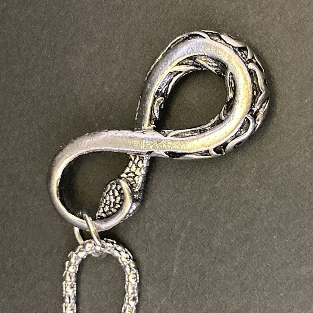 ネックレス シルバー スネーク 蛇 メンズ チェーン アクセサリー レディース メンズのアクセサリー(ネックレス)の商品写真