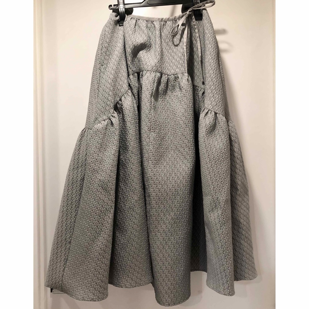 ブルレア　bluelea ジャガードスカート　GRAY XSサイズ
