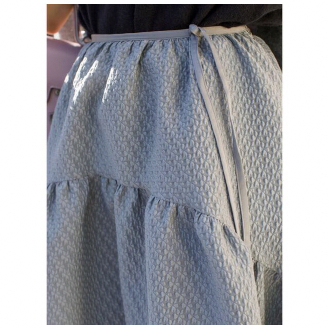 ブルレア　bluelea ジャガードスカート　GRAY XSサイズ