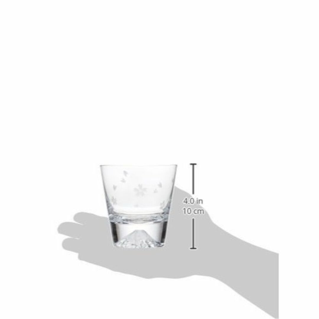 田島硝子 ガラス 富士山 ロックグラス 桜富士 TG16-015-RS (桜風呂の