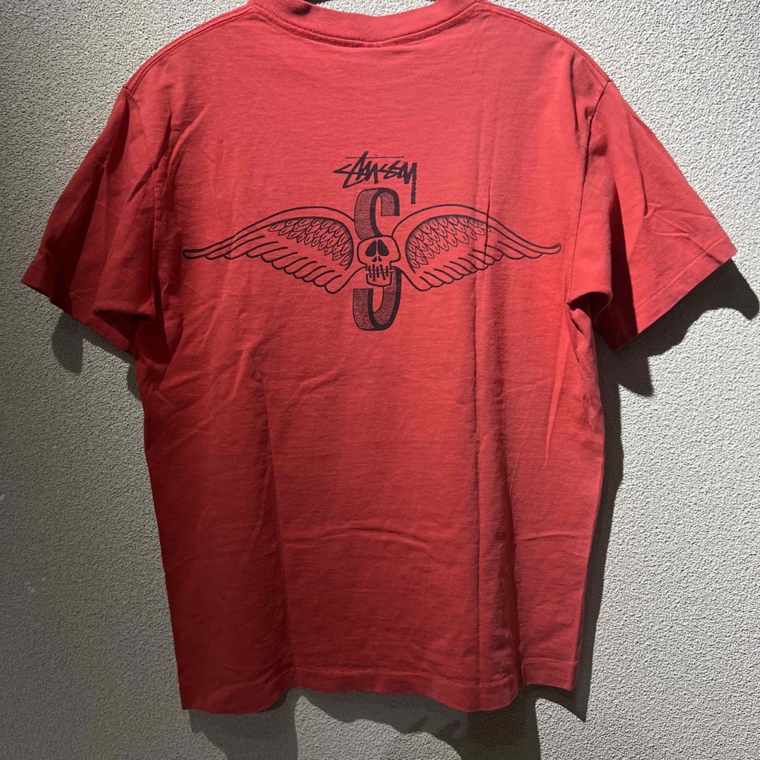 80's stussy スカルウィングtee 超美品