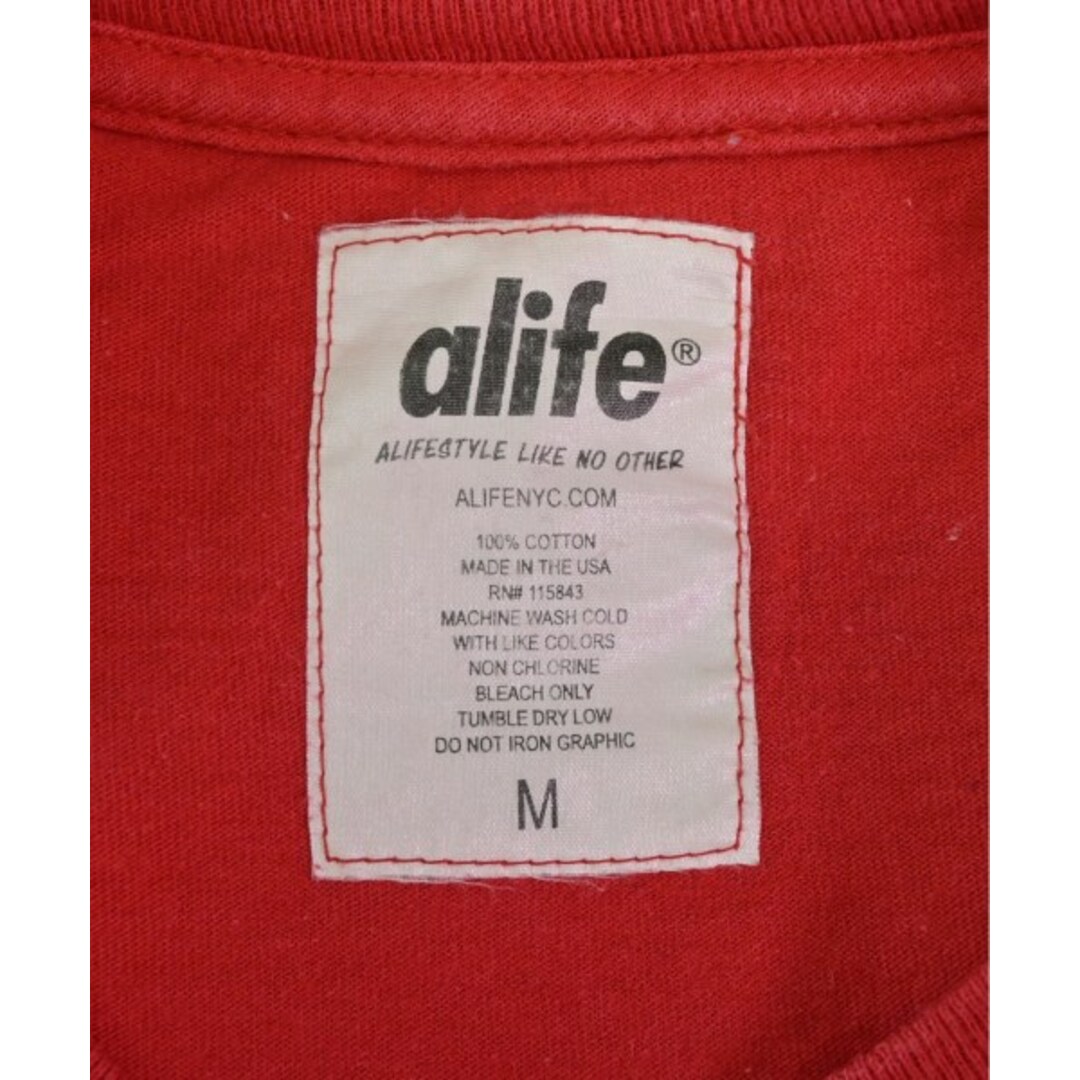 ALIFE(エーライフ)のalife エーライフ Tシャツ・カットソー M 赤 【古着】【中古】 メンズのトップス(Tシャツ/カットソー(半袖/袖なし))の商品写真