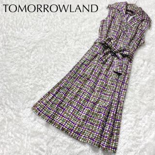 トゥモローランド(TOMORROWLAND)の【美品】TOMORROWLAND カシュクール ワンピース Aライン(ひざ丈ワンピース)