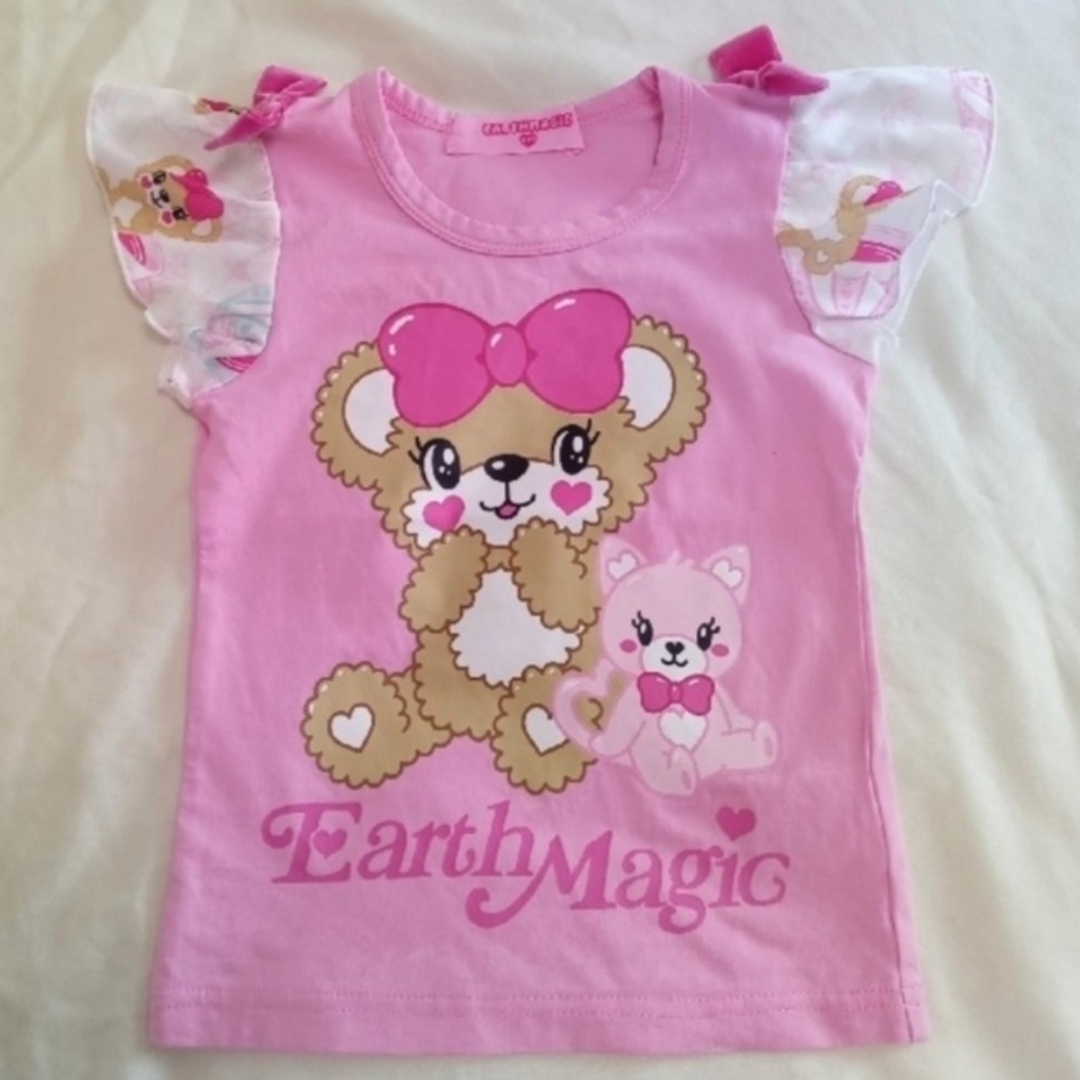 EARTHMAGIC(アースマジック)の17.アースマジック　Ｔシャツ　100 キッズ/ベビー/マタニティのキッズ服女の子用(90cm~)(Tシャツ/カットソー)の商品写真