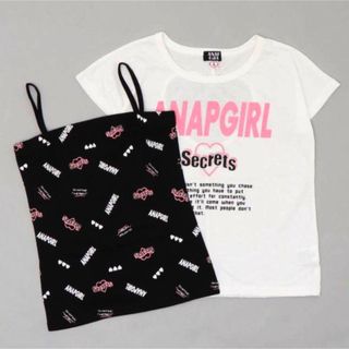 アナップガール(ANAP GiRL)のANAP GiRL ハートアキTOPS×ロゴキャミSET(Tシャツ/カットソー)