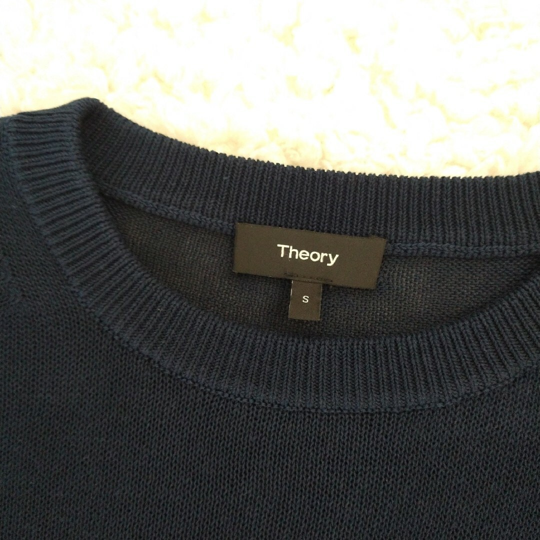 theory(セオリー)の美品 セオリー リネンタッチ ドライニット 2020年モデル ネイビー S レディースのトップス(ニット/セーター)の商品写真