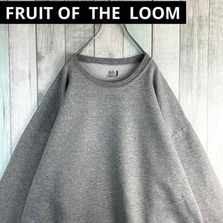 フルーツオブザルーム(FRUIT OF THE LOOM)の古着　フルーツオブザルーム　スウェット　ゆるだぼ　無地　XL　グレー(スウェット)