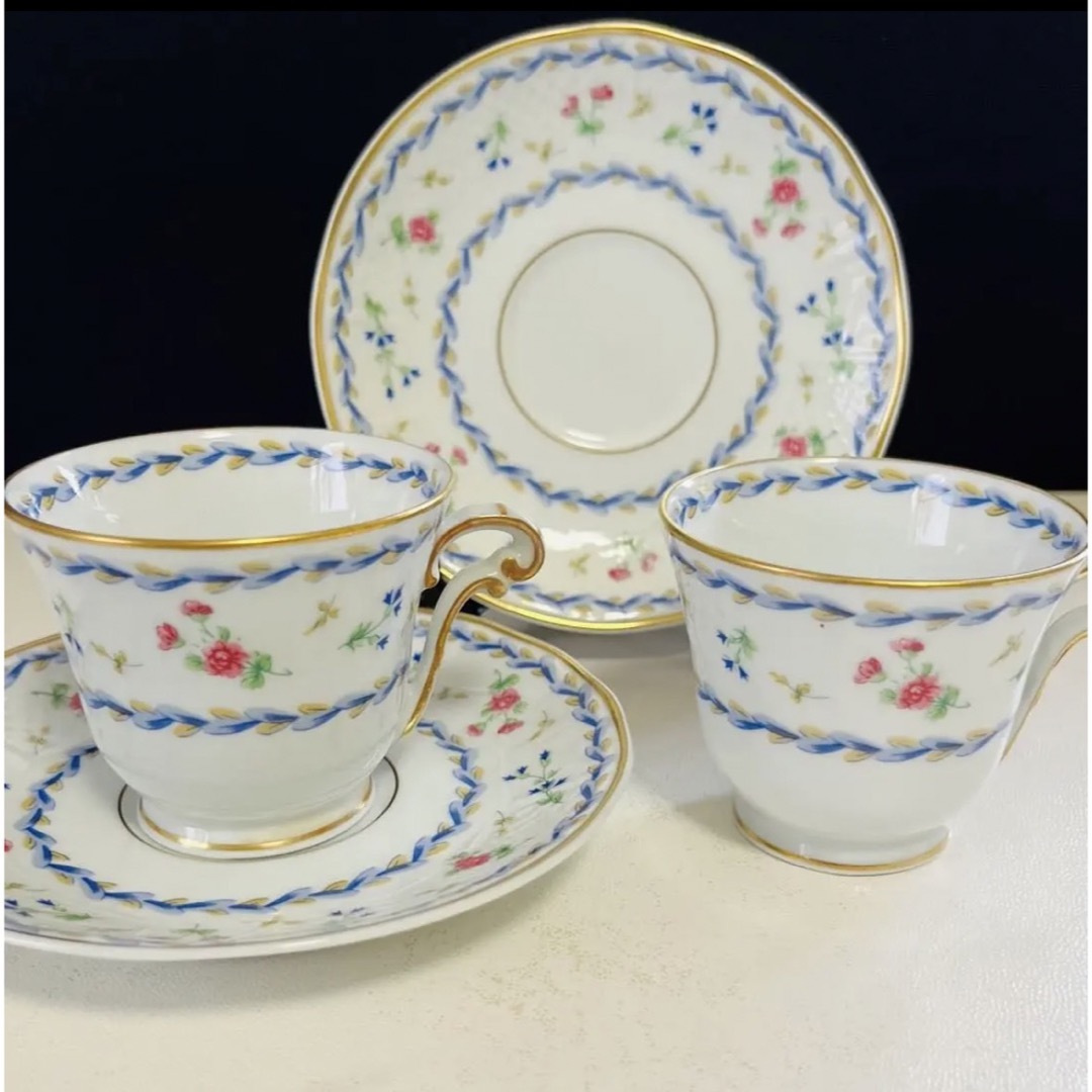 Haviland - ベルナルドリモージュ アルトワブルー カップ2客セットの