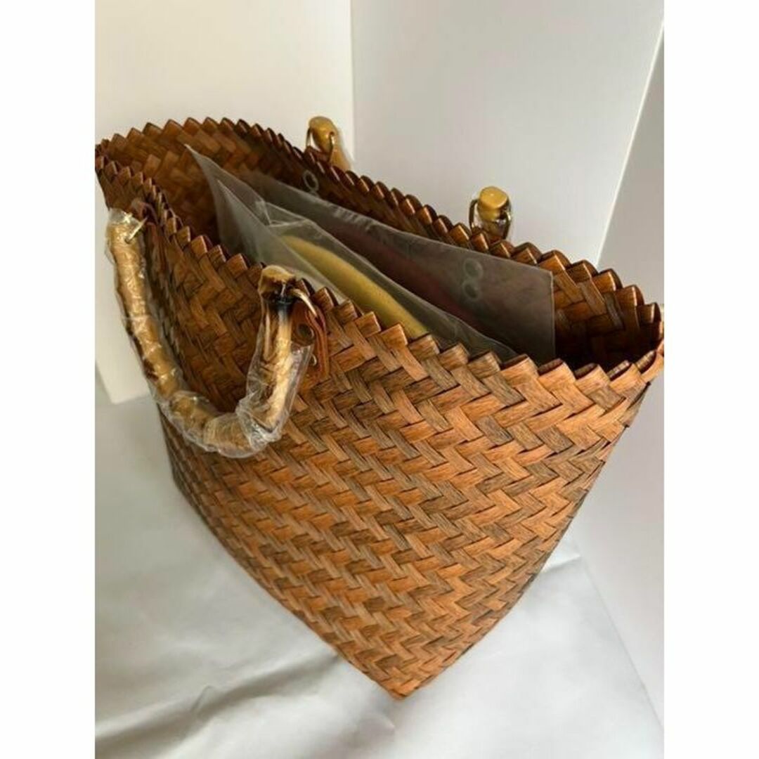 かごバッグ 大人 おしゃれ 上品 大きめ ブラウンの通販 by 小柴 かごバッグ 大人 おしゃれ 上品 大きめ ブラウンの通販 by 小柴