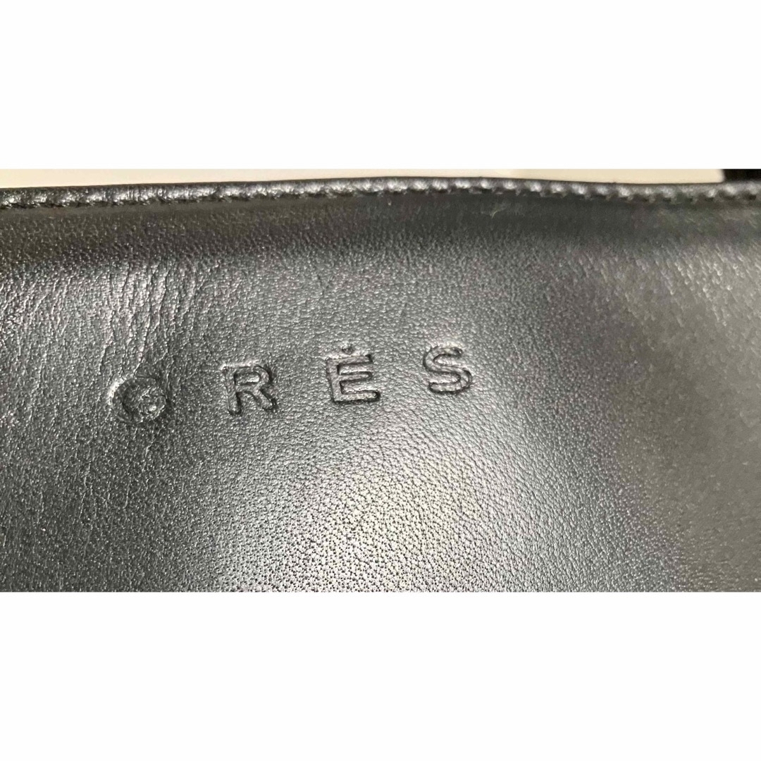GRES(グレ)のGRES PARIS 上品ハンドバッグ　ゴールドGマーク　グレ　本革 レディースのバッグ(ハンドバッグ)の商品写真