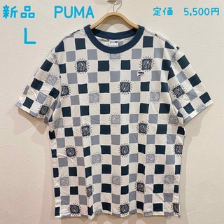 プーマ(PUMA)の新品　PUMA プーマ ダウンタウン 半袖 Tシャツ　Ｌ(Tシャツ/カットソー(半袖/袖なし))