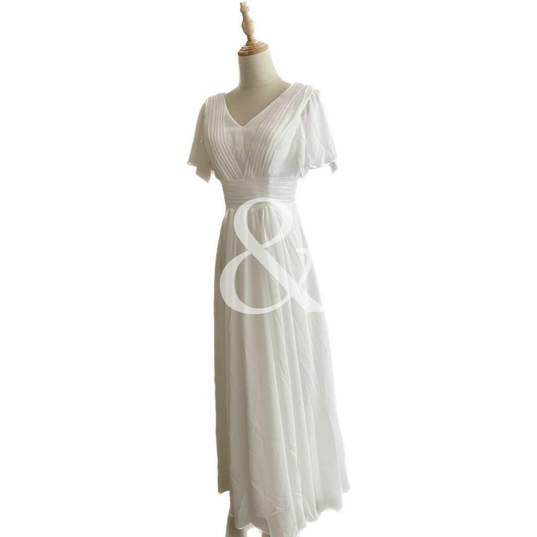 D1 ウェディングドレス　ブライダル　ドレス　半袖　結婚式　二次会　前撮り レディースのフォーマル/ドレス(ウェディングドレス)の商品写真