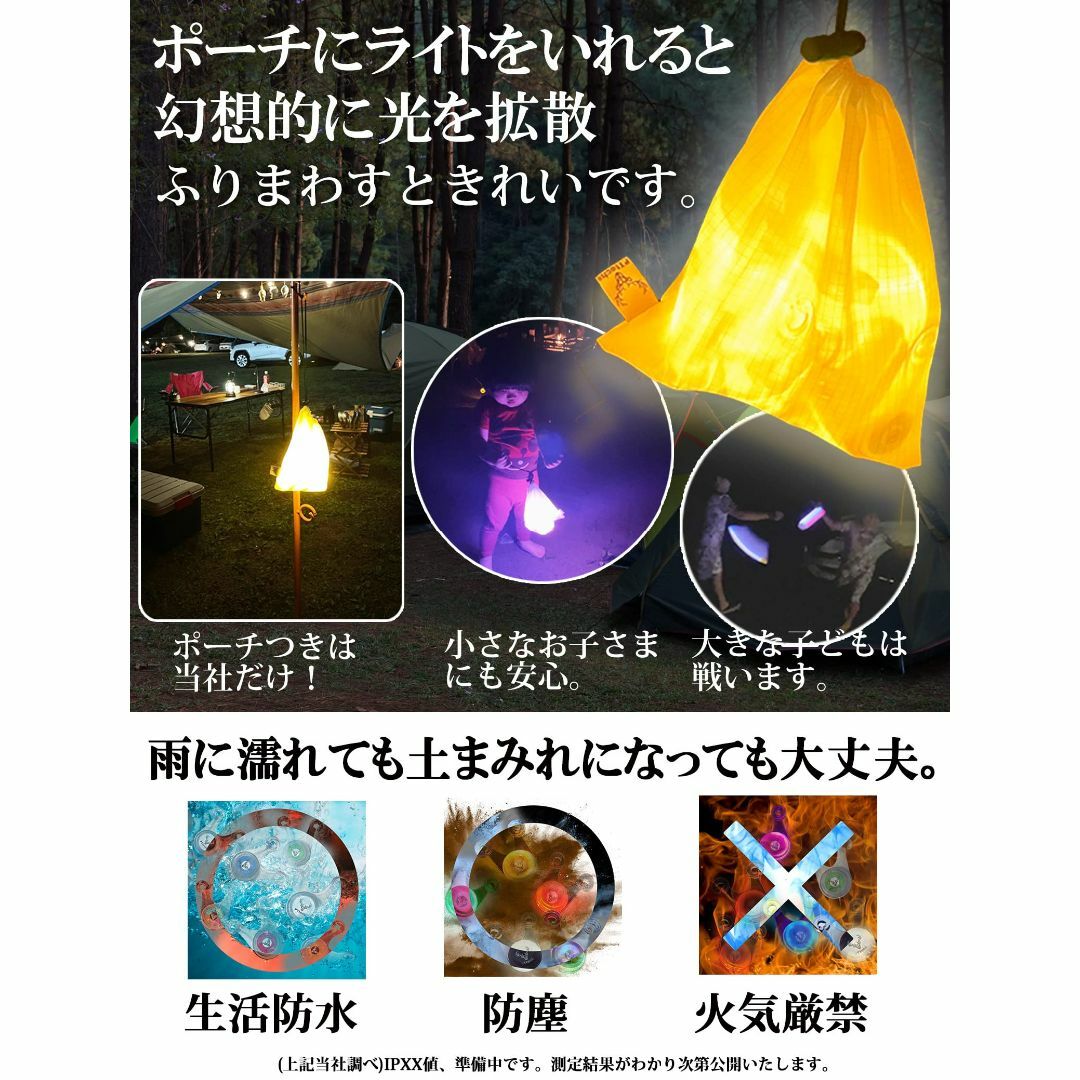 【色: ブルー】PTTech キャンプ ロープライト LED ガイロープライト 4